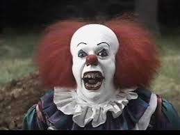 scary clown face